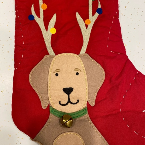 Pottery Barn Kids Matilda Christmas Stocking Reindeer Dog Puppy - Picture 3 of 4